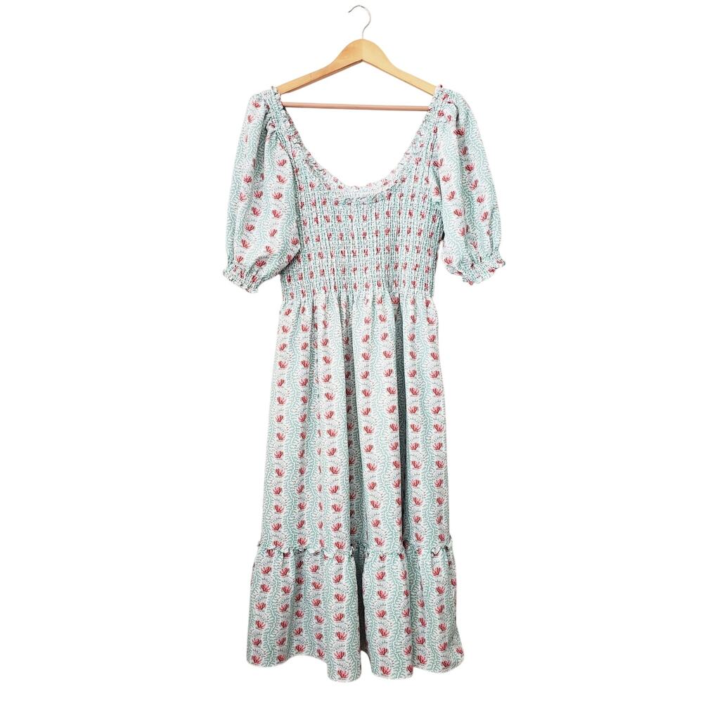 Hill House Louisa Nap Dress Trailing Vines Size Large